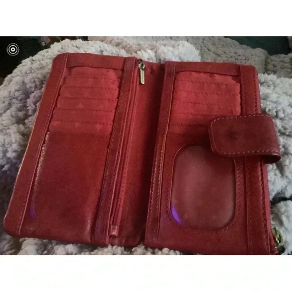Fossil Long Live Vintage Red Wallet - Picture 9 of 9